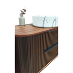 Imagen de Mueble de baño Suspendido  Alice Negro 100cm  con Bacha de Loza