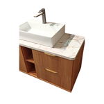 Imagen de Mueble de baño suspendido Caroline 100 cm Catedral con bacha