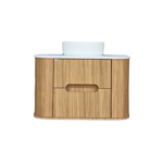 Imagen de Mueble de baño suspendido Eleonora 80 cm Blanco/Catedral con bacha y botiquin