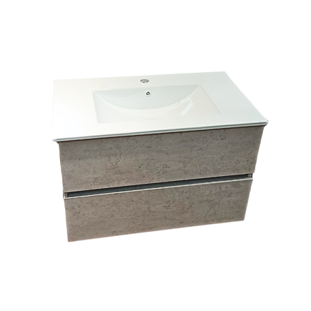 Imagen de Mueble de baño 2 cajones Gris claro 60cm