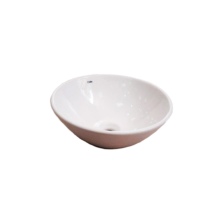 Imagen de Bacha de apoyo redonda 35 cm Blanca Brillante Celite