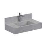 Imagen de Mueble de baño suspendido de porcelanato Pulpis Napoles 80 cm con bacha incorporada