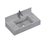 Imagen de Mueble de baño suspendido de porcelanato Pulpis Napoles 80 cm con bacha incorporada