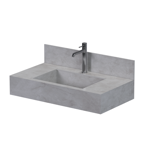 Imagen de Mueble de baño suspendido de porcelanato Pulpis Napoles 80 cm con bacha incorporada