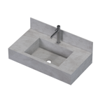 Imagen de Mueble de baño suspendido de porcelanato Pulpis Napoles 80 cm con bacha incorporada