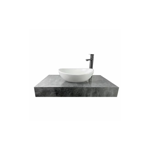 Imagen de Mueble de baño suspendido en porcelanato Peri  Gris Pulido 80 cm sin bacha