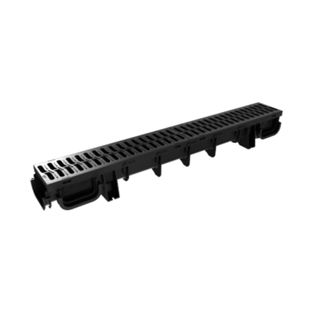 Imagen de Canaleta rejilla plástica 1 mt x 12 cm SMART HOME negra