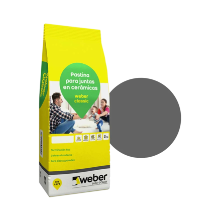 Imagen de Pastina weber classic juntas 2kg Plomo