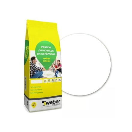 Imagen de Pastina weber classic juntas 2kg Nieve