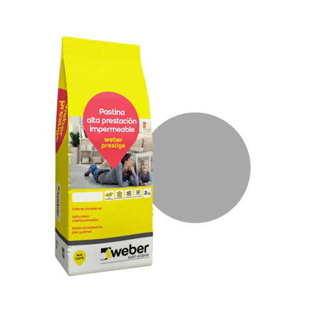 Imagen de Pastina weber prestige juntas 2kg Gris Perla
