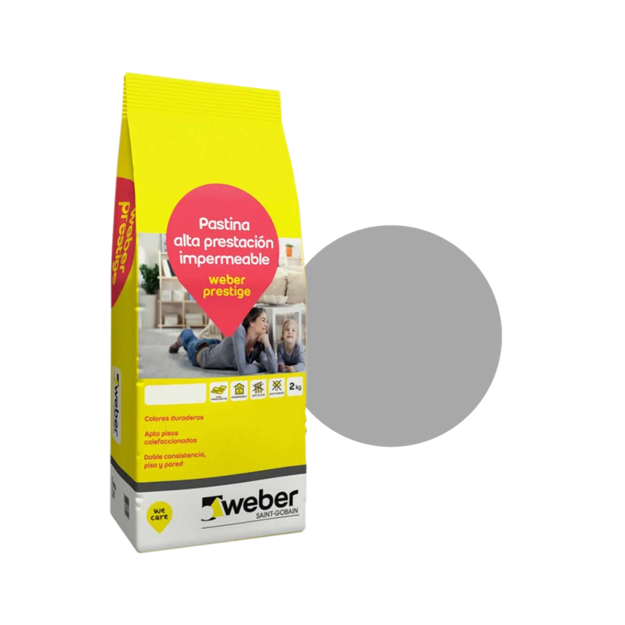 Imagen de Pastina weber prestige juntas 2kg Gris Perla