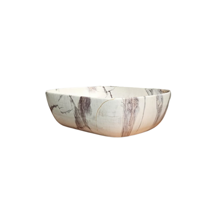 Imagen de Bacha de apoyo Semi Oval 48x39 cm calacata mate Dmc