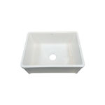 Imagen de Pileta de cocina simple de loza blanca brillante DMC 61X46X25