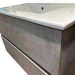 Imagen de Mueble de baño suspendido Gris Claro 80 cm con bacha de loza