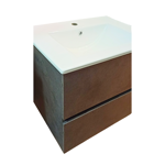 Imagen de Mueble de baño suspendido Gris Oacuro 60 cm con bacha de loza