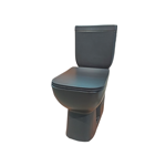 Imagen de Inodoro largo con mochila Montano Negro Mate Dmc