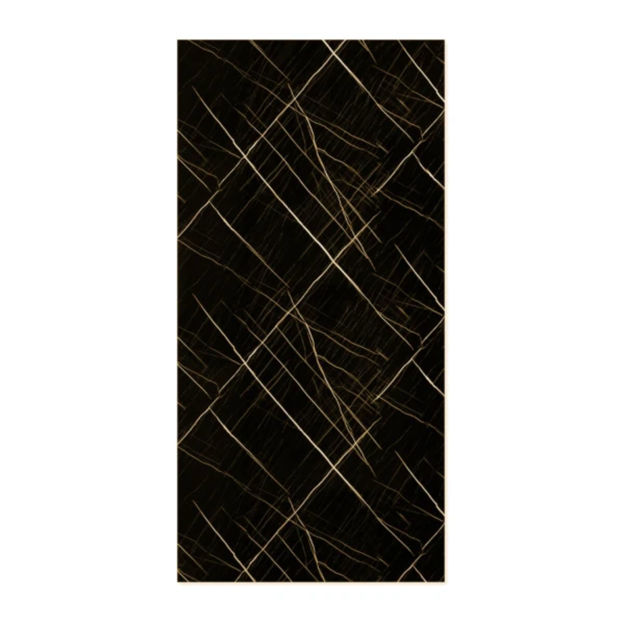 Imagen de Placa de pvc Mármol Negro Gold 122x244cm x 3mm