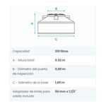 Imagen de Tanque de Agua Polietileno Fortlev 310 tapa rosca