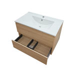 Imagen de Mueble de baño suspendido Oak 80 cm con bacha de loza