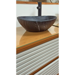 Imagen de Bacha de apoyo Ovalada 41x33 cm Negra Marmolada Dmc