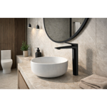 Imagen de Grifería de lavatorio Monocomando Alto de mesada Chronos negro mate